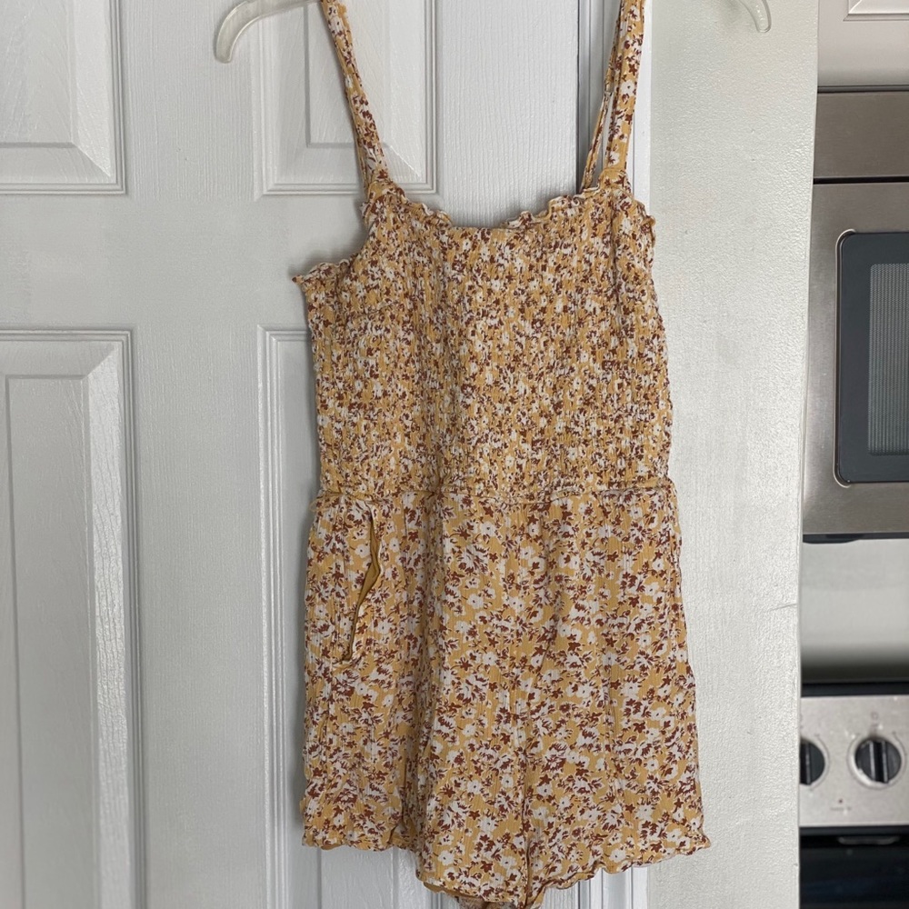 Yellow floral romper from Abercrombie and Fitch